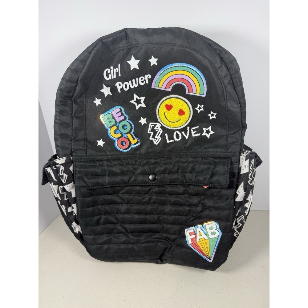 Wonder Nation Girl Power Black Backpack Be Cool Love Fab School Bag